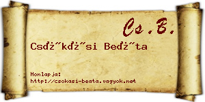 Csókási Beáta névjegykártya